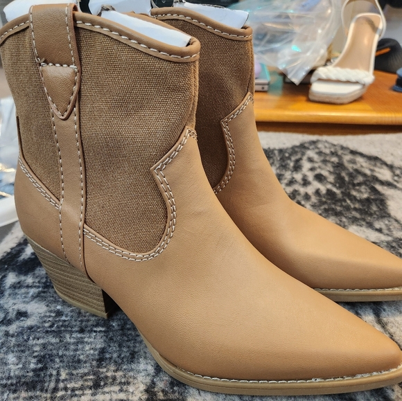 Kay Western Boots Universal Thread tan size 8 - Picture 4 of 13